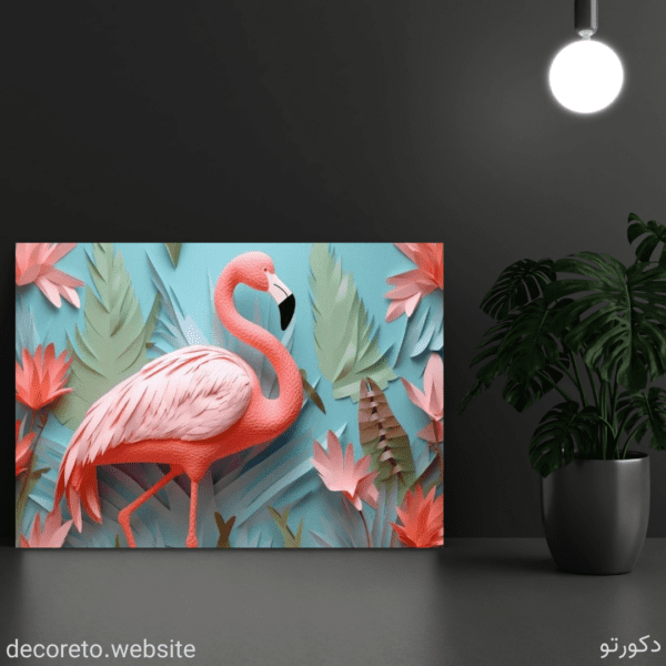 تابلو فلامینگو صورتی (Pink Flamingo)